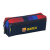 Portatodo triple F.C. Barcelona azul marino con escudo y tres cremalleras