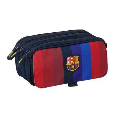 Portatodo triple F.C. Barcelona azulgrana con tres cremalleras