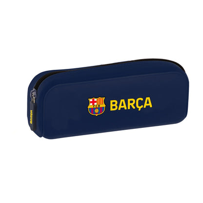 Portatodo de silicona azul marino del F.C. Barcelona con cremallera