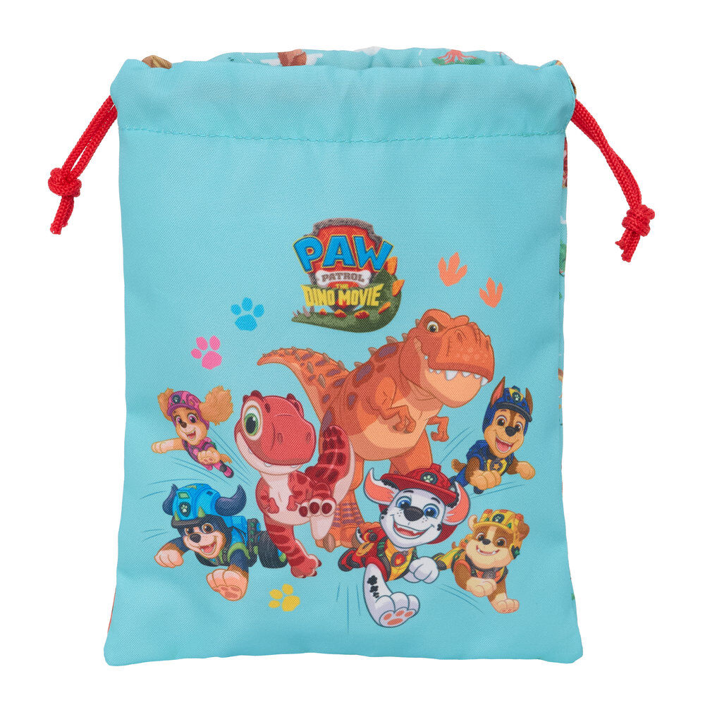 Saco de merienda azul Paw Patrol Dino Rescue con cierre de cordón
