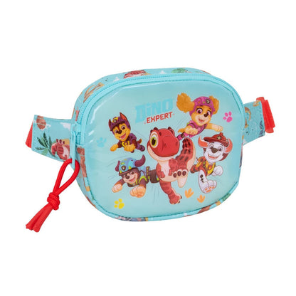 Riñonera turquesa Paw Patrol Dino Rescue con personajes y dinosaurio