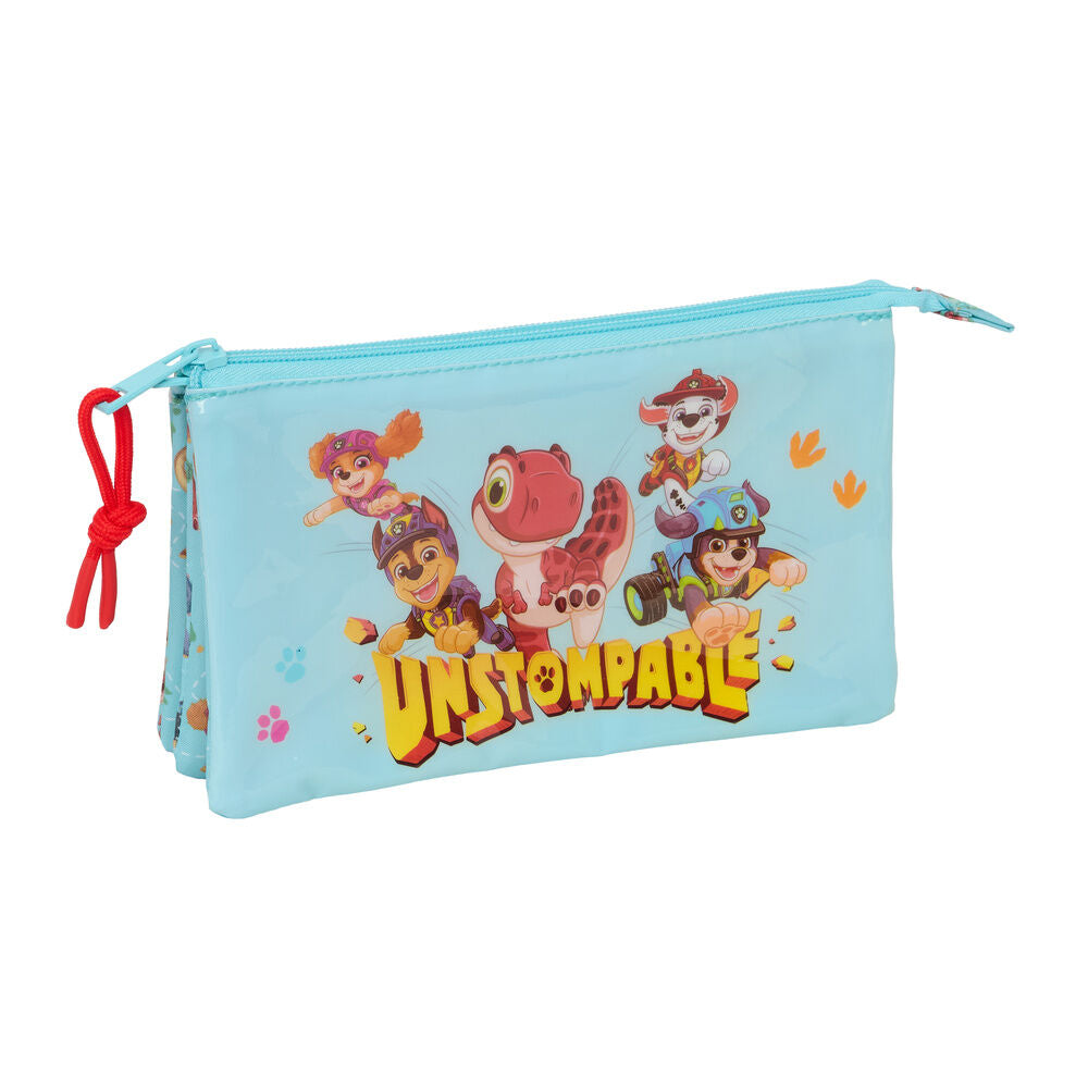 Portatodo triple azul Paw Patrol Dino Rescue con dinosaurio