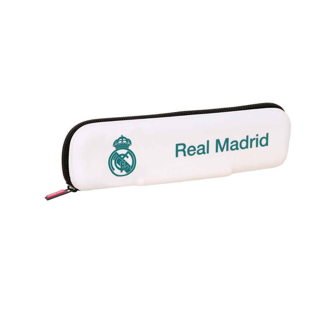Portatodo blanco de silicona Real Madrid con cremallera