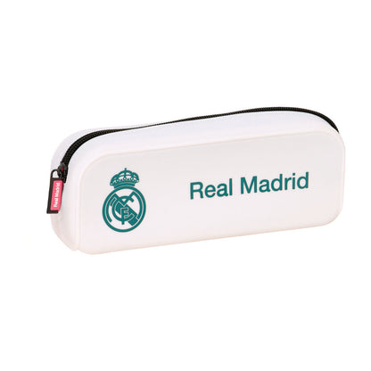 Portatodo blanco de silicona Real Madrid con cremallera