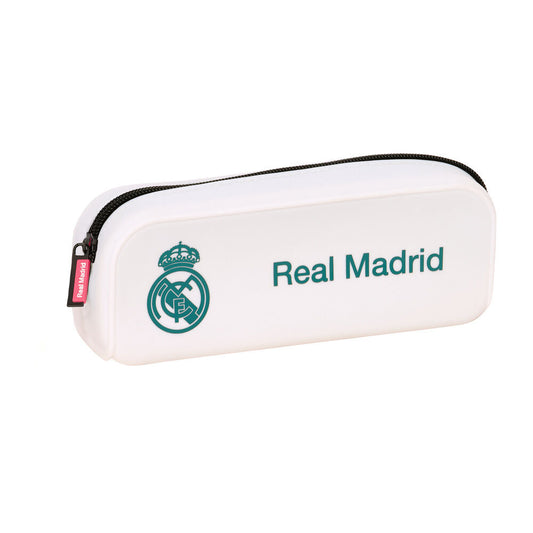Portatodo blanco de silicona Real Madrid con cremallera