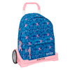 Trolley extraíble SAFTA Disney Stitch y Angel azul y rosa