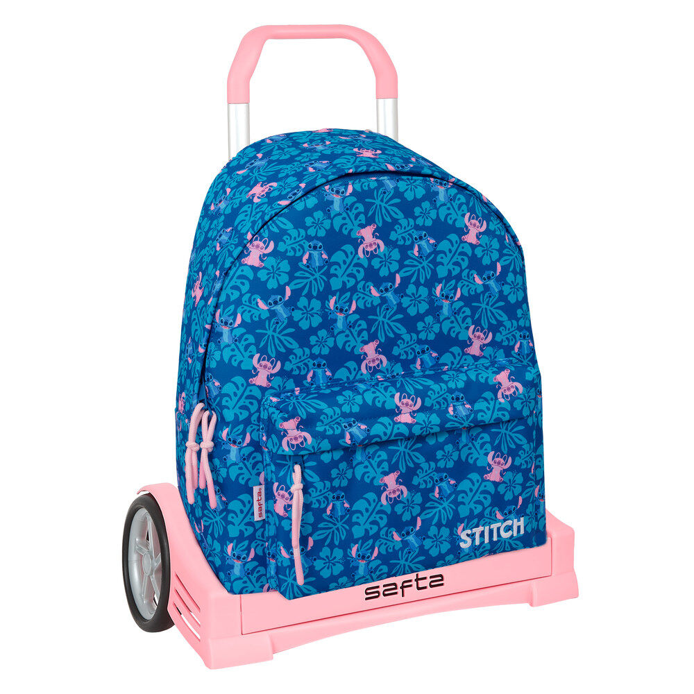 Trolley extraíble SAFTA Disney Stitch y Angel azul y rosa