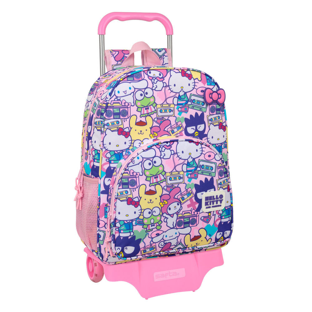 Trolley mochila rosa Hello Kitty & Friends con carro SAFTA