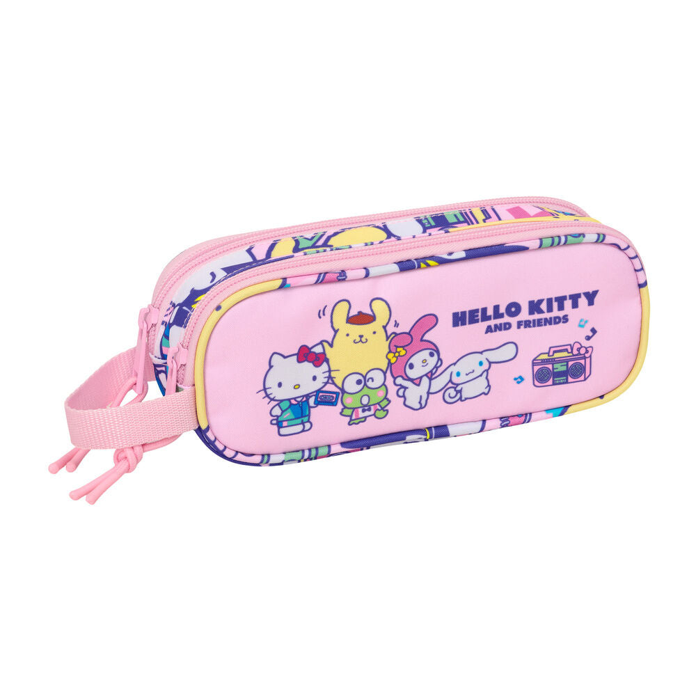Portatodo doble rosa de Hello Kitty & Friends con asa lateral