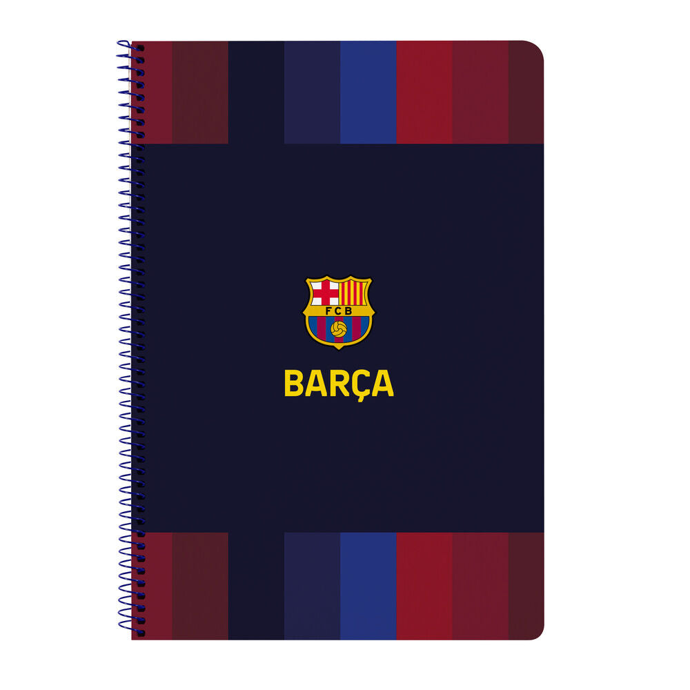 Cuaderno A4 F.C. Barcelona 26/27 azul marino con espiral