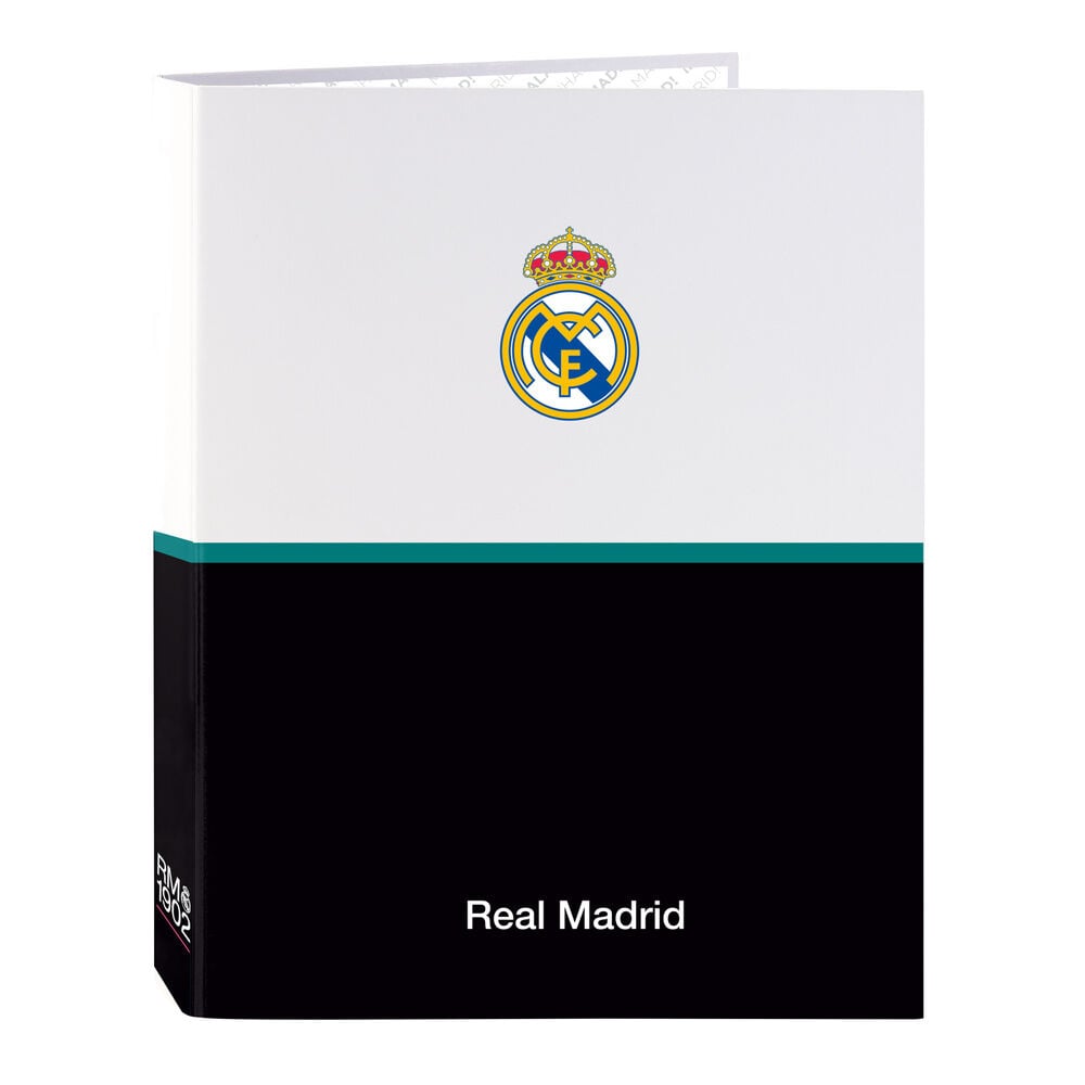 Carpeta A4 Real Madrid 26/27 SAFTA blanca y negra