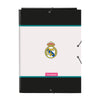 Carpeta A4 Real Madrid 26/27 con tapas negras y cierre elástico