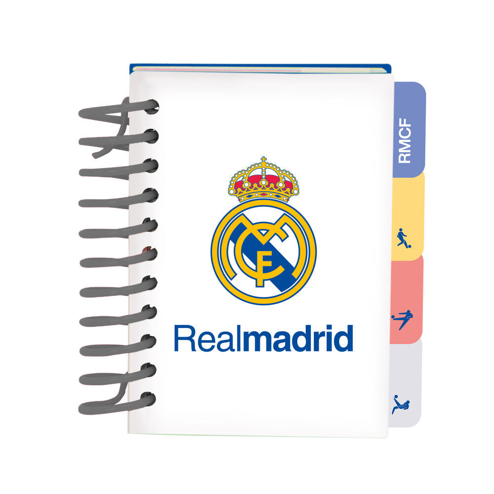 Cuaderno A7 Real Madrid 26/27 con espiral y separadores