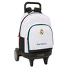 Trolley mochila extraíble blanco y negro del Real Madrid SAFTA