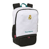 Mochila zapatillero Real Madrid SAFTA blanca y negra
