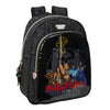 Mochila negra Masters of the Universe de 33 cm con personajes y rayos