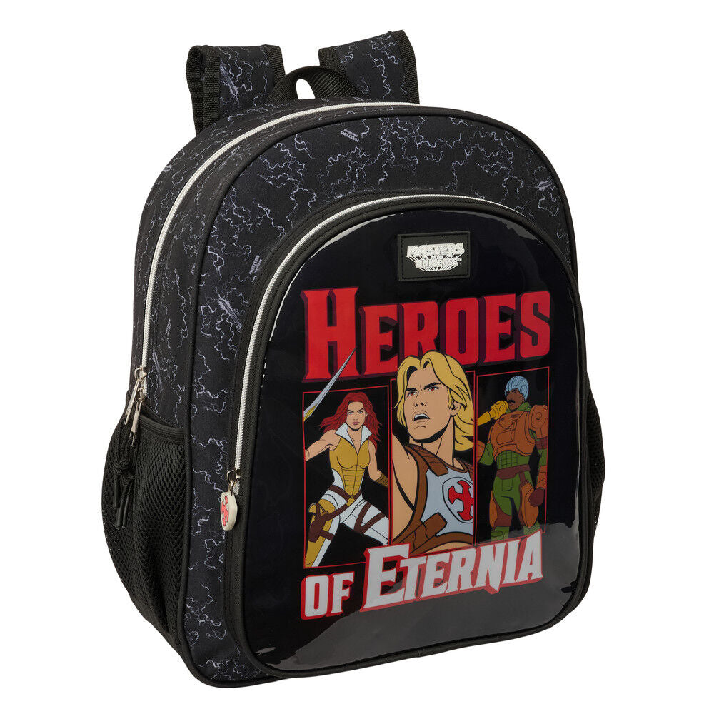 Mochila SAFTA Masters of the Universe negra con estampado Heroes of Eternia