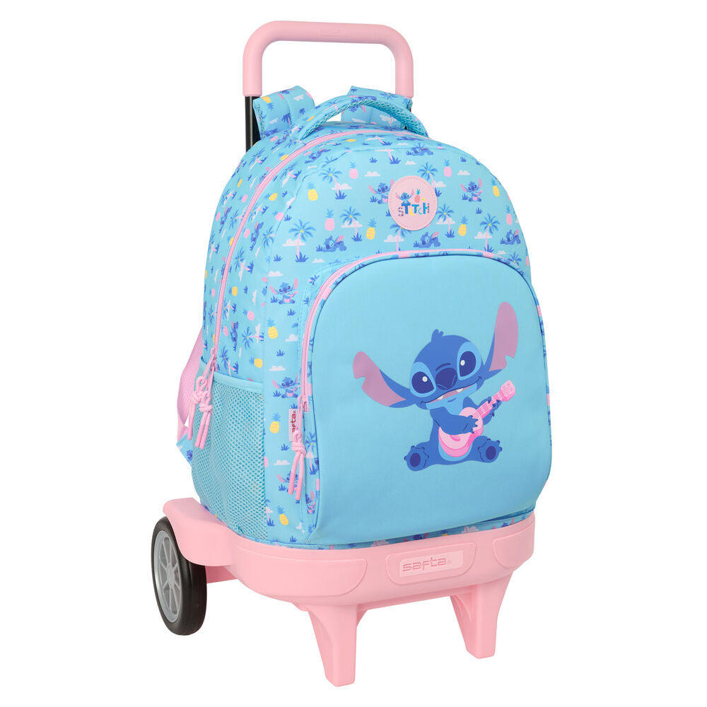 Trolley extraíble azul Stitch Disney con carro rosa