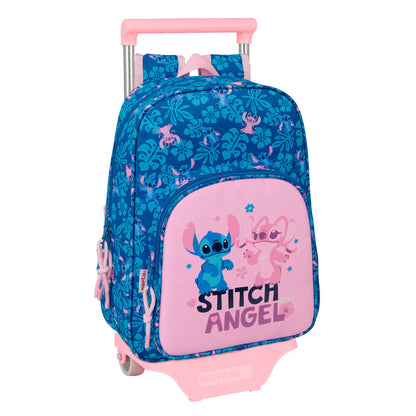Trolley mochila azul y rosa de Stitch y Angel Disney