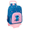 Trolley mochila Stitch Disney azul y rosa con estampado de personajes