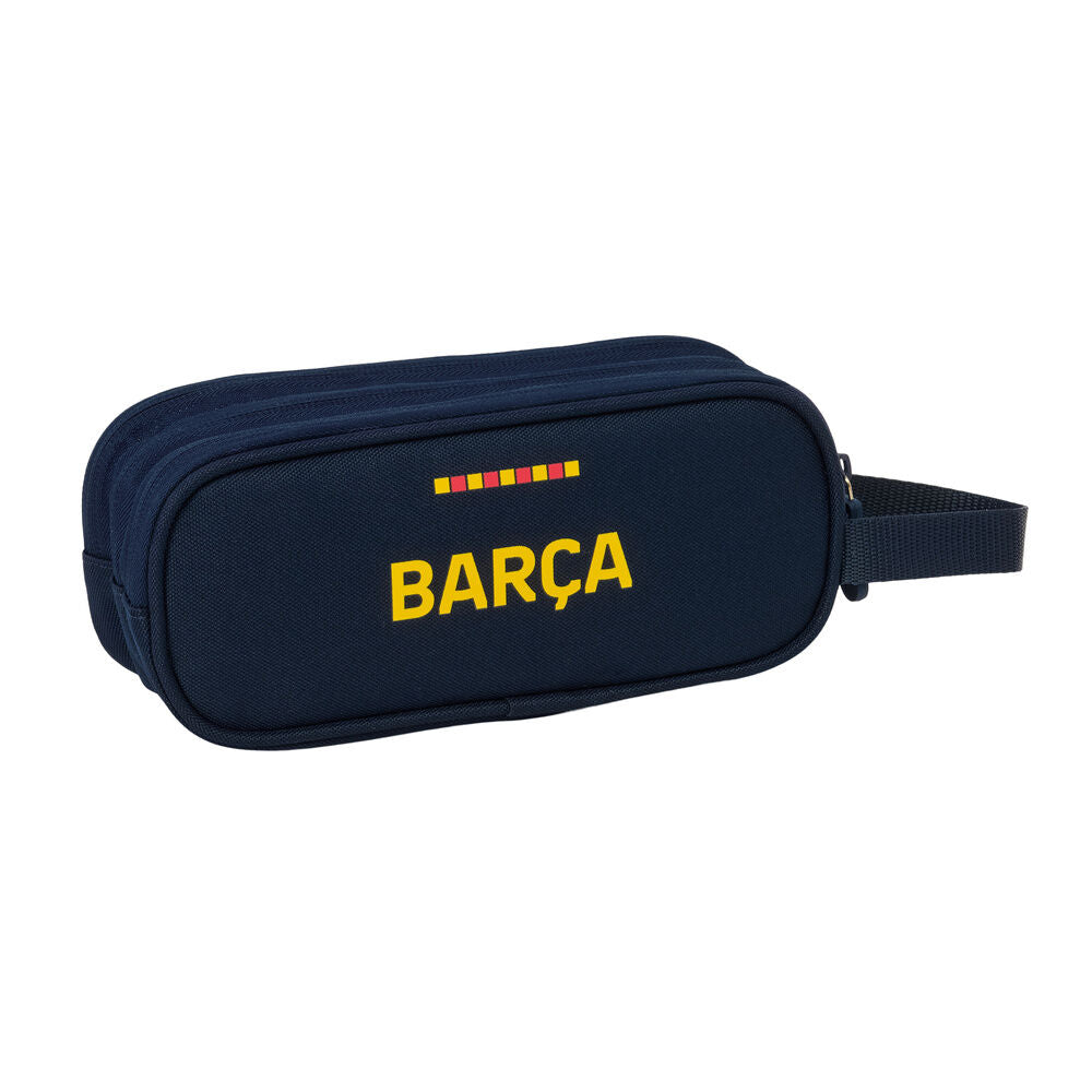 Portatodo triple F.C. Barcelona azulgrana con tres cremalleras y asa lateral - 2