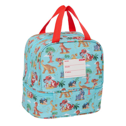 Bolsa portameriendas Paw Patrol Dino Rescue turquesa con asas rojas - 2