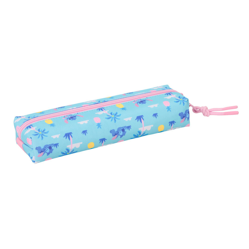 Portatodo azul Stitch Disney con cremallera rosa - 2