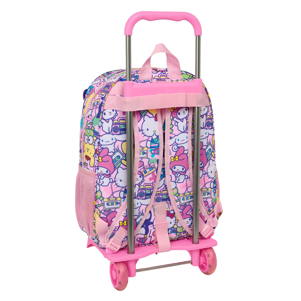 Trolley mochila rosa Hello Kitty & Friends con carro SAFTA - 2