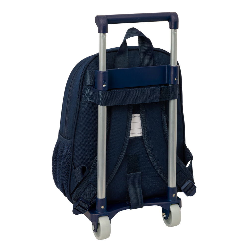 Trolley mochila SAFTA del F.C. Barcelona en azul marino con escudo y franjas rojas y azules - 2