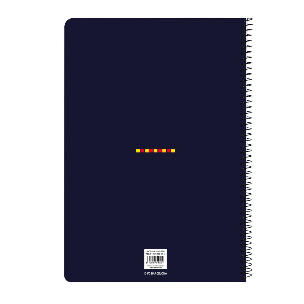 Cuaderno A4 F.C. Barcelona 26/27 azul marino con espiral - 2