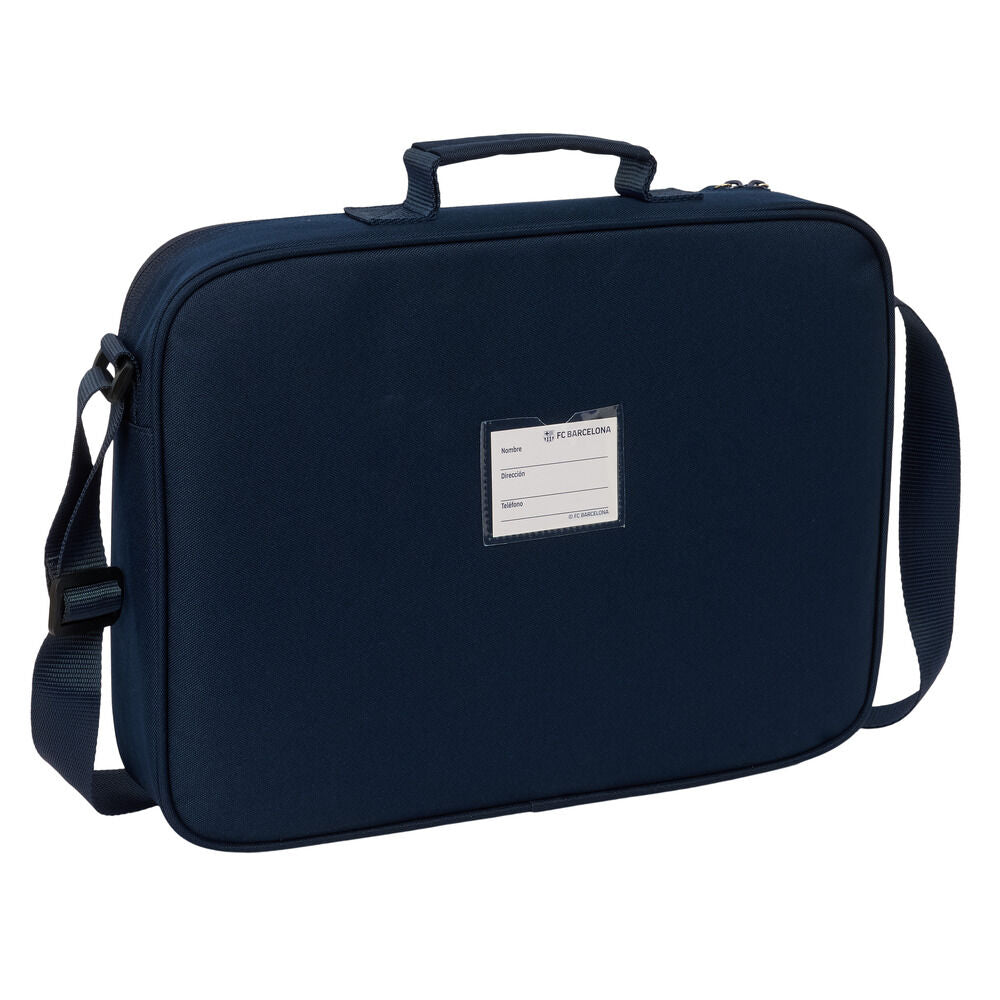 Cartera bandolera F.C. Barcelona azulgrana con escudo y asa superior - 2