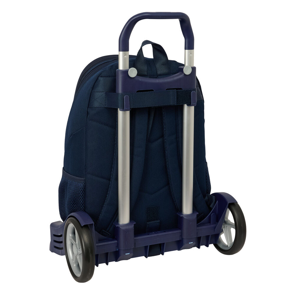 Trolley extraíble SAFTA del F.C. Barcelona con mochila azul, roja y granate - 2
