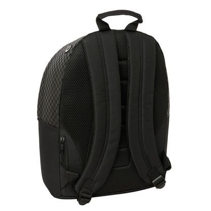 Mochila negra Mickey Disney Racing con detalles de cuadros - 2