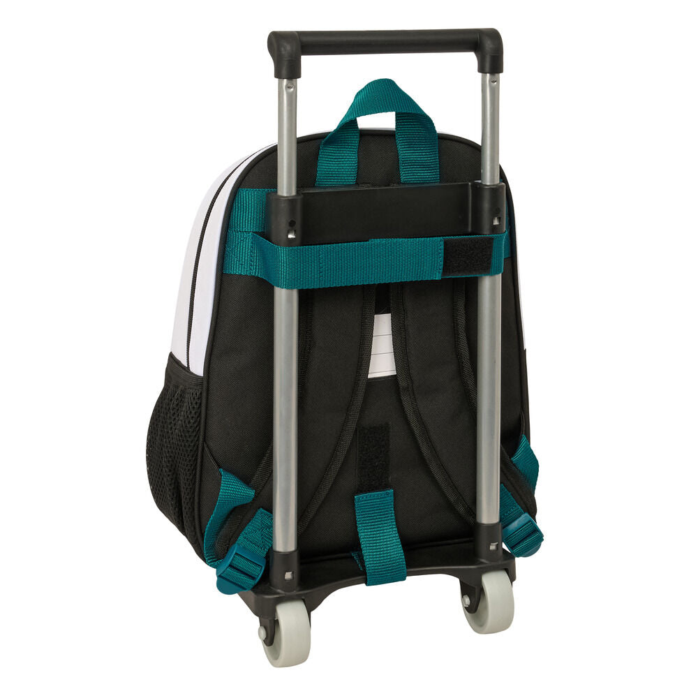 Trolley mochila Real Madrid SAFTA blanco con carro - 2