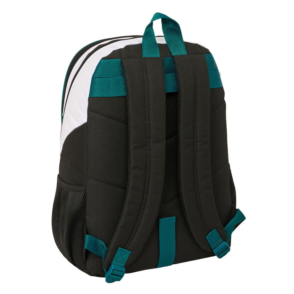 Mochila Real Madrid SAFTA blanca y negra de 44 cm - 2