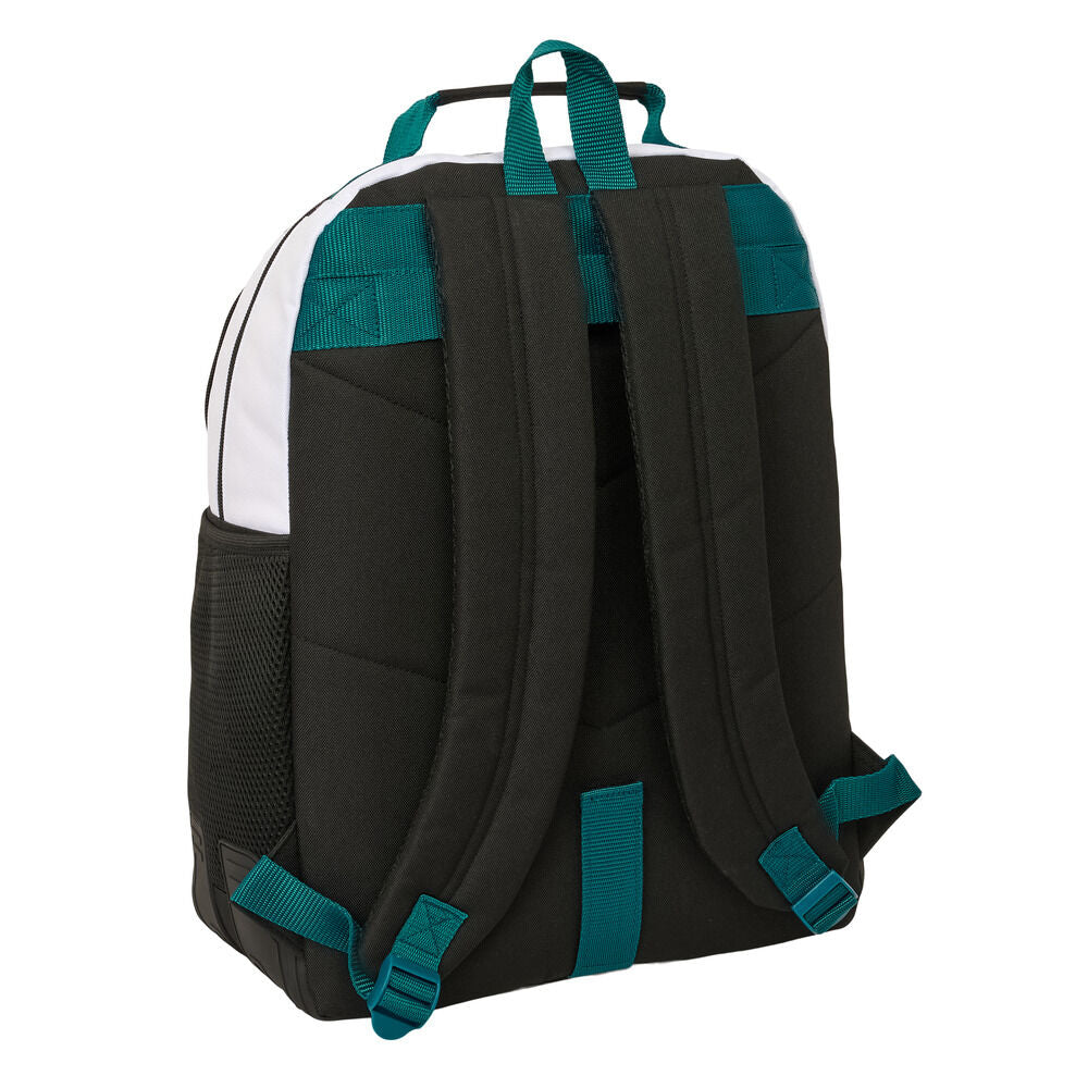 Mochila Real Madrid SAFTA blanca y negra de 42 cm - 2