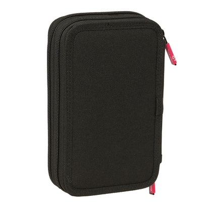 Plumier doble Real Madrid SAFTA blanco y negro con dos compartimentos - 2