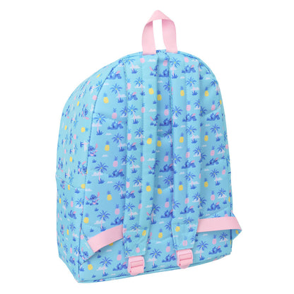 Mochila azul Waves de Stitch Disney con estampado tropical - 2