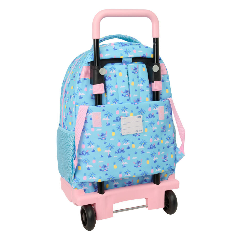 Trolley extraíble Stitch Disney azul y rosa con mochila - 2