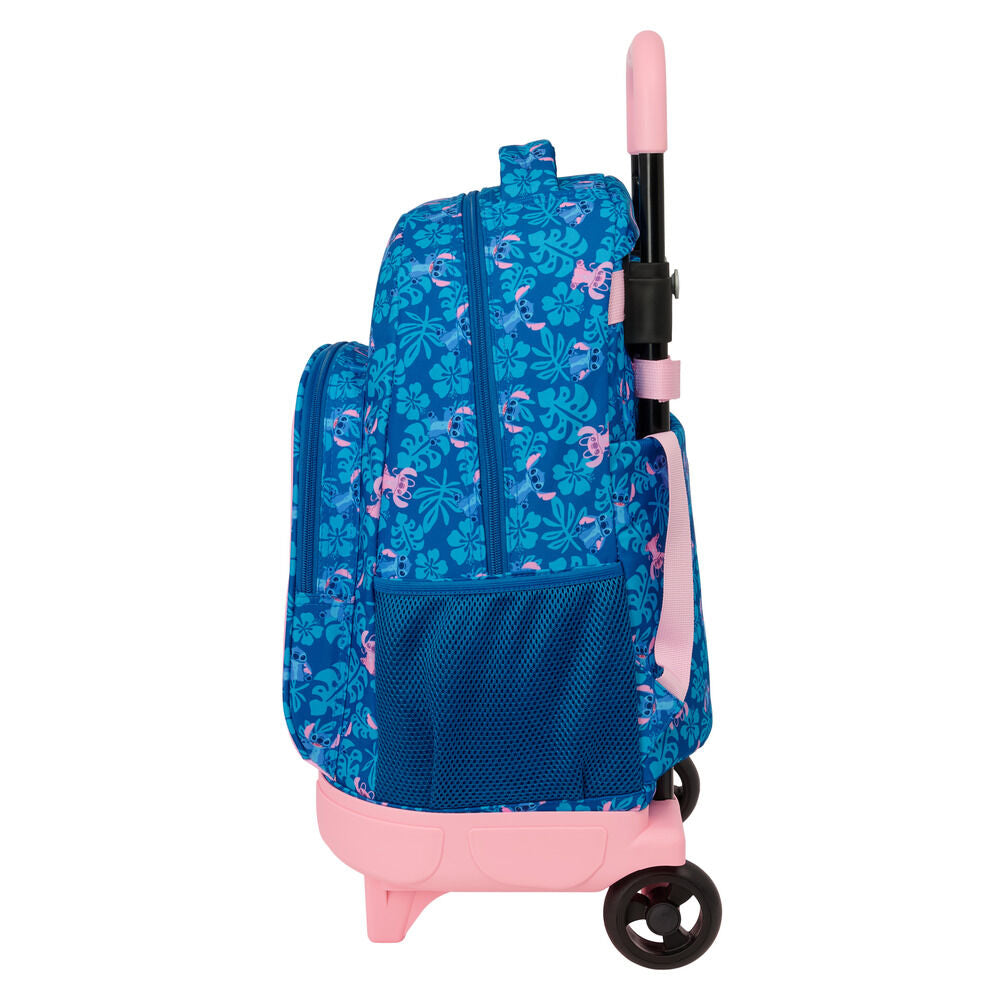 Trolley extraíble azul y rosa de Disney Stitch con mochila y asa - 3