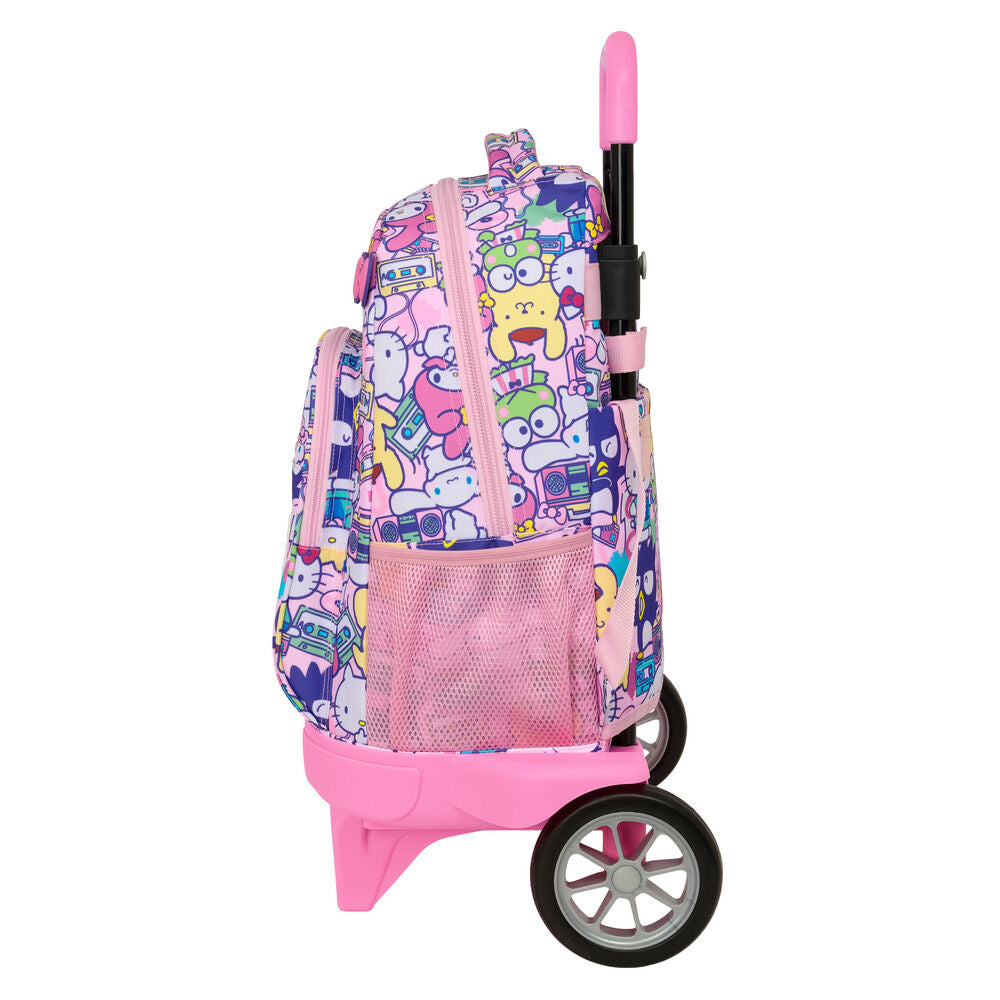 Trolley rosa extraíble Hello Kitty & Friends con mochila y carro SAFTA - 3