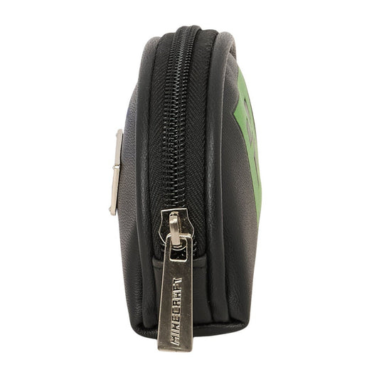 Monedero negro de Minecraft con rostro verde del Creeper - 3