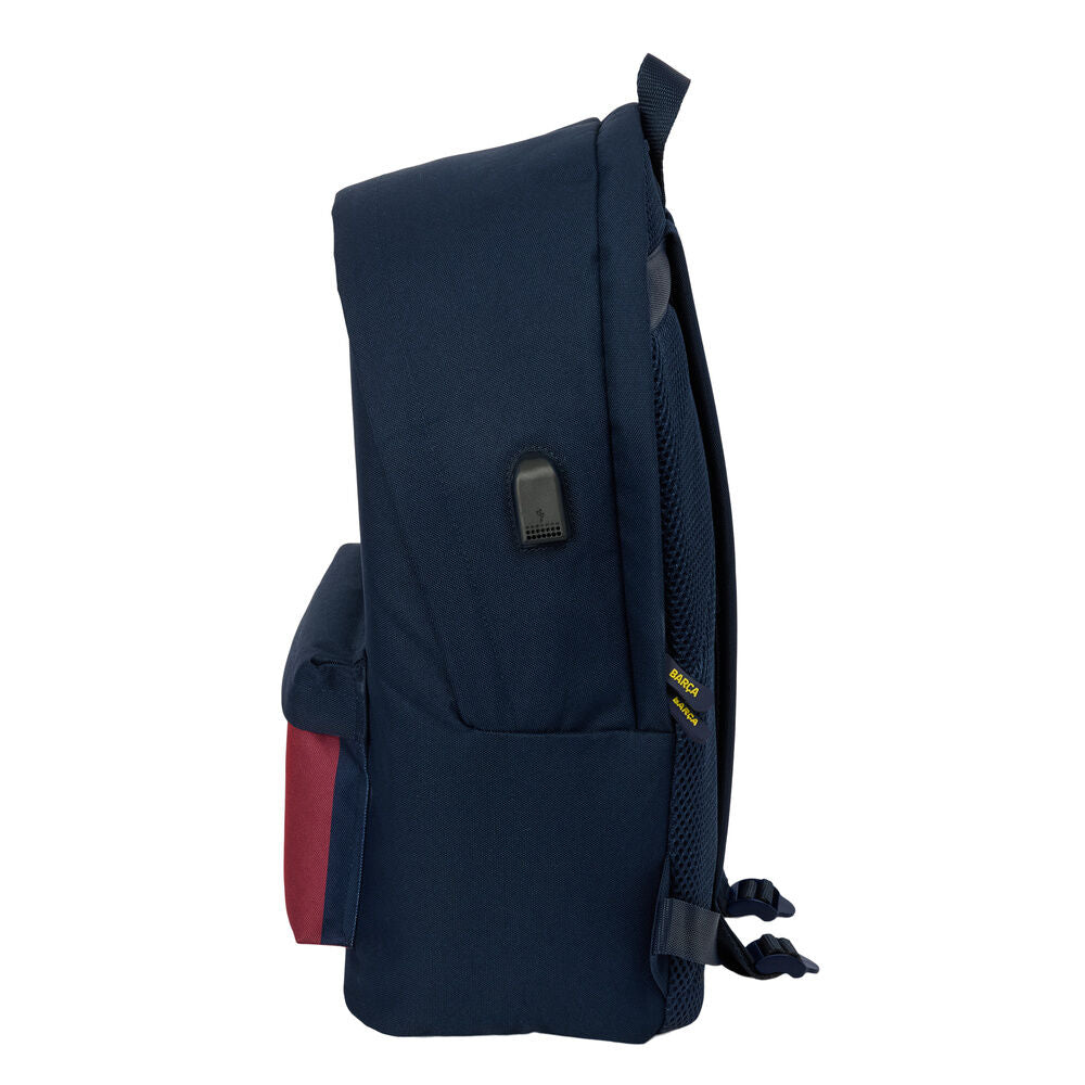 Mochila azul marino del F.C. Barcelona con bolsillo frontal azulgrana - 3