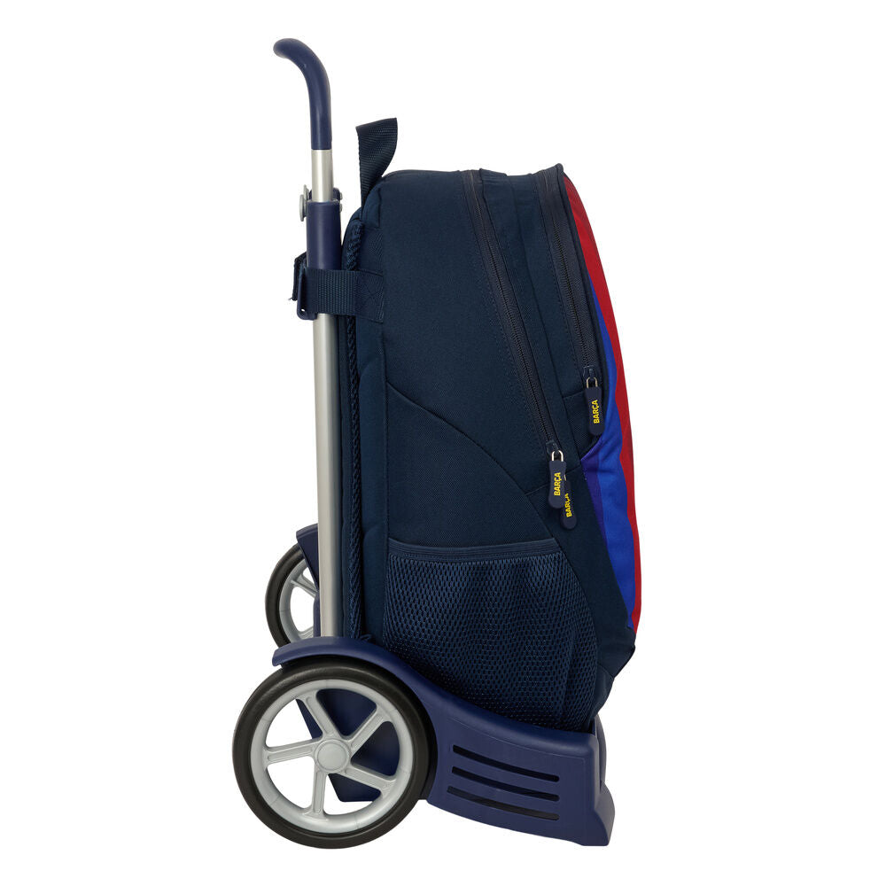 Trolley extraíble SAFTA del F.C. Barcelona con mochila azul, roja y granate - 3