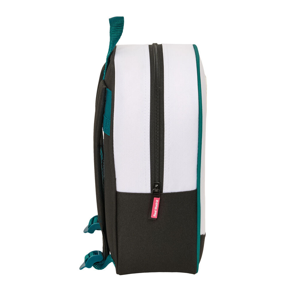 Mochila escolar Real Madrid blanca de SAFTA con detalles verde azulado - 3