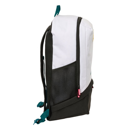 Mochila zapatillero Real Madrid SAFTA blanca y negra - 3