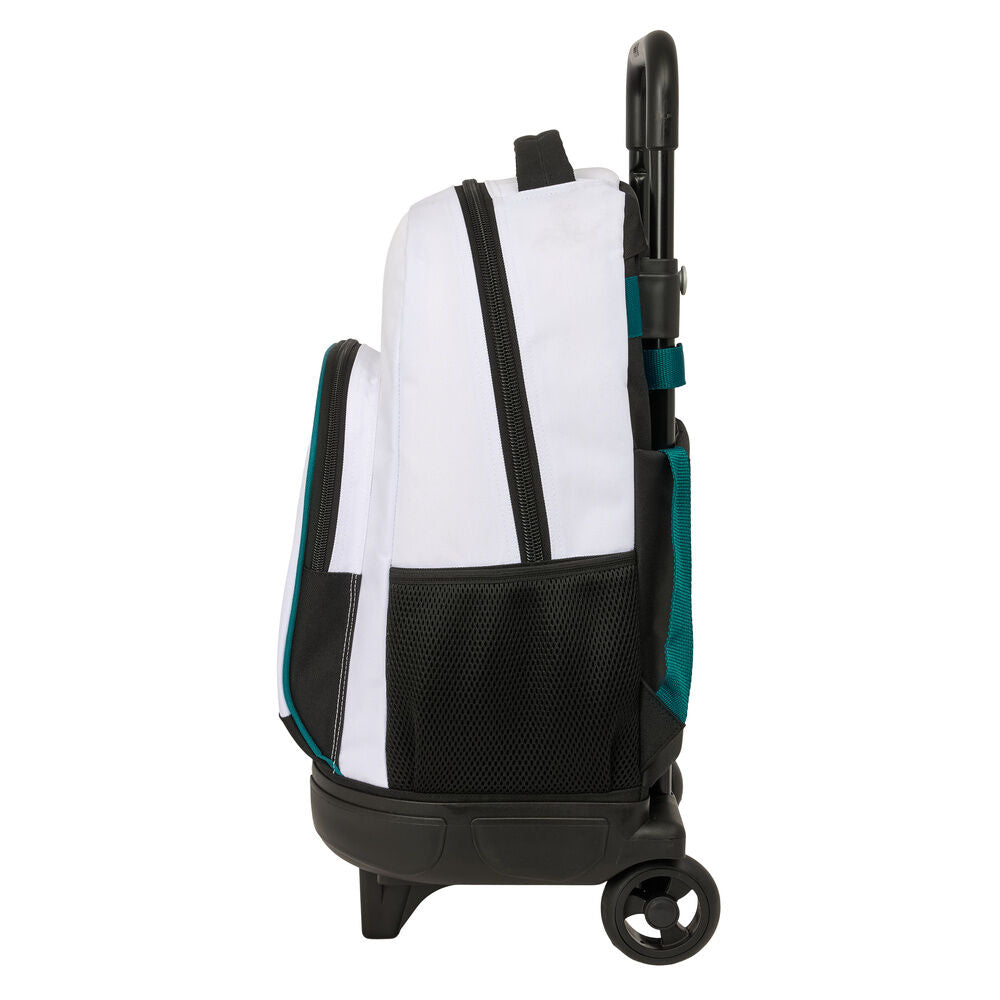 Trolley mochila extraíble blanco del Real Madrid con ruedas y asa telescópica - 3