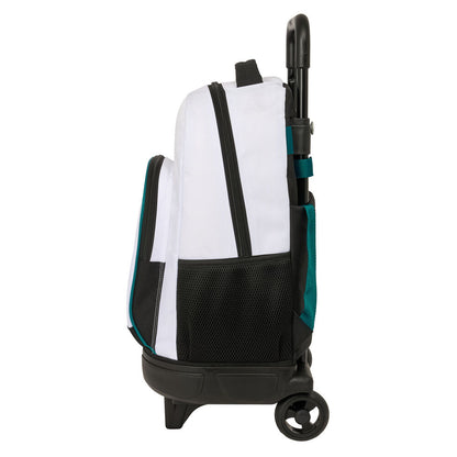Trolley mochila extraíble blanco del Real Madrid con ruedas y asa telescópica - 3