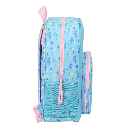 Mochila azul y rosa de Stitch Disney con bolsillo frontal - 3