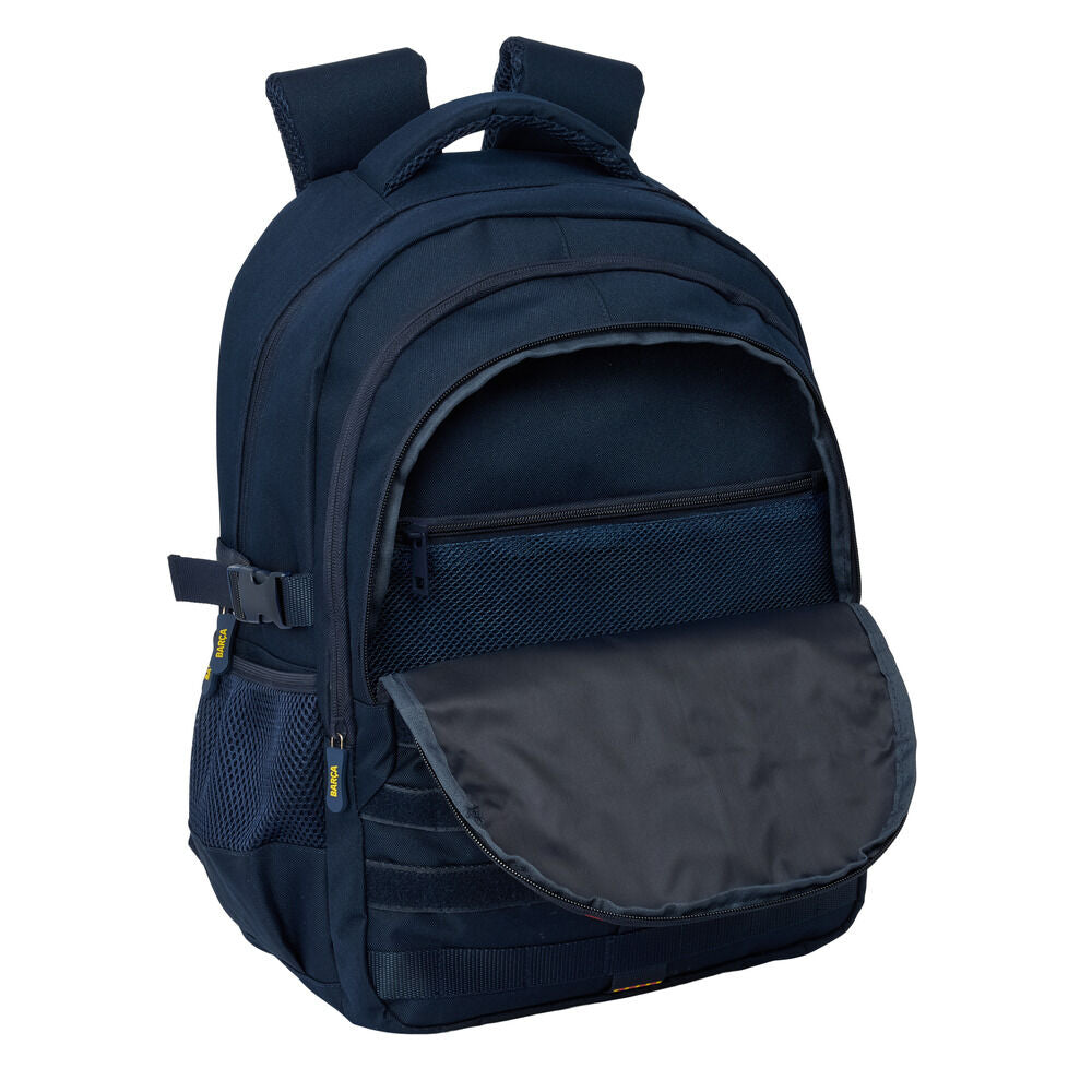 Mochila SAFTA F.C. Barcelona azul marino con escudo y detalles rojos - 4